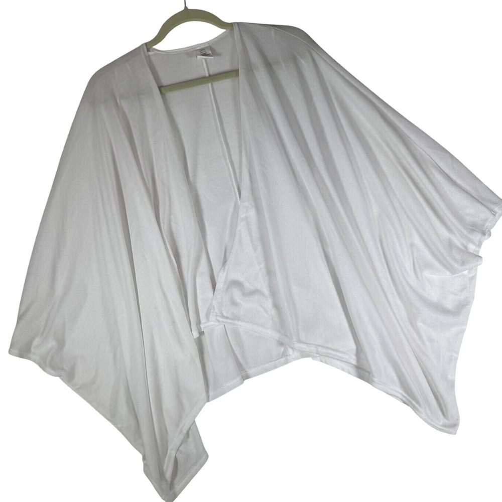 Sheer White Kimono Wrap Open Front Lightweight Cover Up One Size Boho